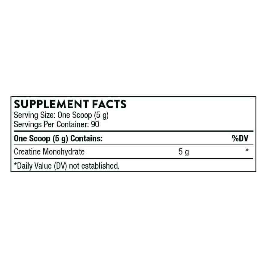 Thorne Creatine - supplement facts