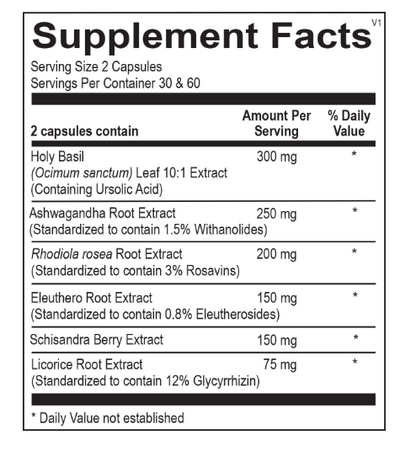 Ortho Molecular TruAdapt - supplement facts