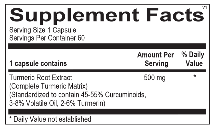 Ortho Molecular Turiva - supplement facts